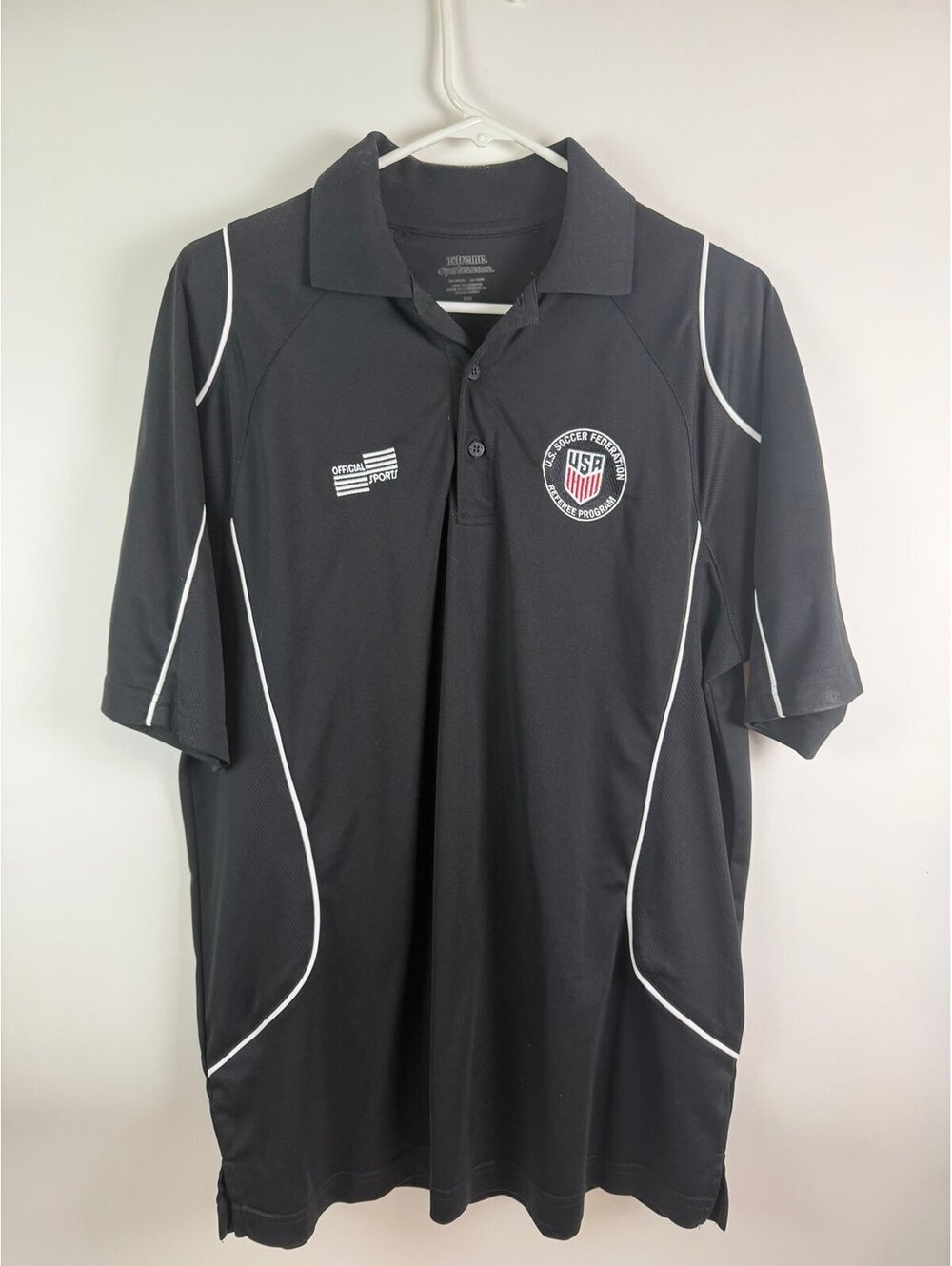 Official Sports US Soccer Referee Program Polo Medium